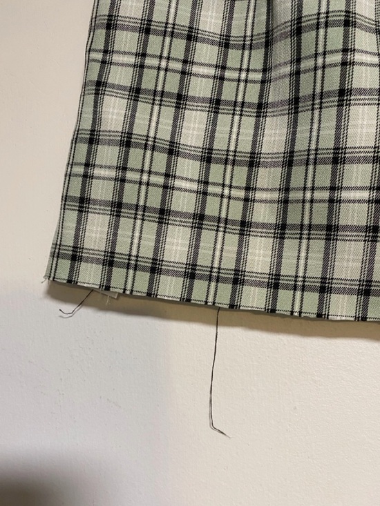 Princess Polly Plaid Mini Skirt US 0 Green Check Schoolgirl Style - Picture 7 of 9